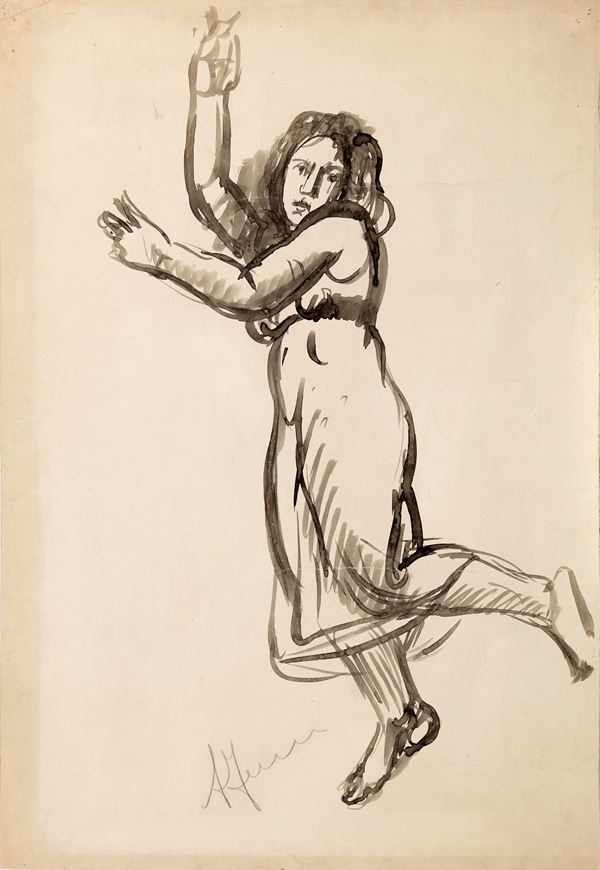 Achille Funi - Donna che danza