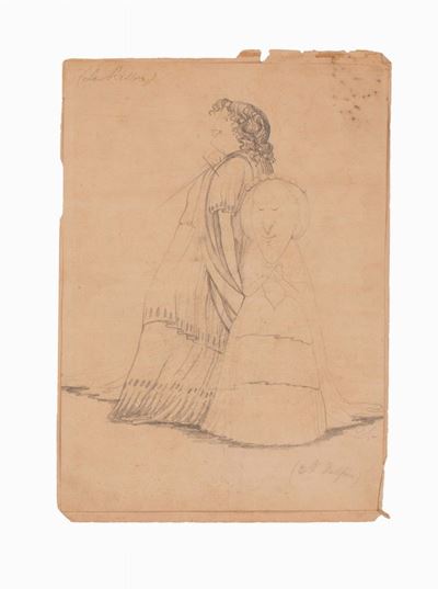 Disegno Caricaturale a Matita di Melchiorre De Filippis Delfico