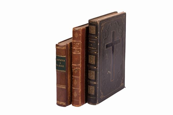 Lotto di 2 libri religiosi e 1 medico