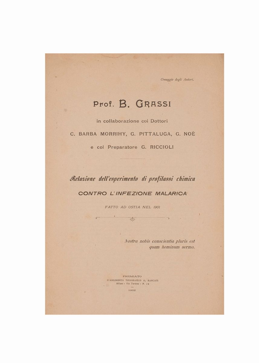 Lotto Malaria 11 Libri