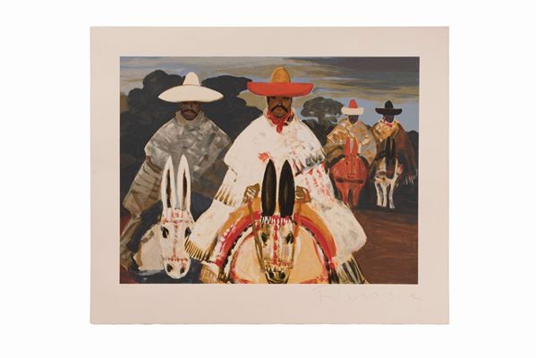 Salvatore Fiume : Messicani  - Litografia - Auction Asta a tempo - Grafica - Gliubich Casa d'Aste