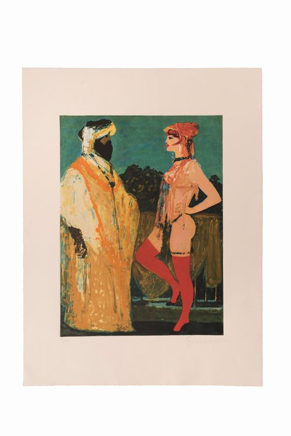 Salvatore Fiume : Le danzatrici  - Auction Asta a tempo - Grafica - Gliubich Casa d'Aste