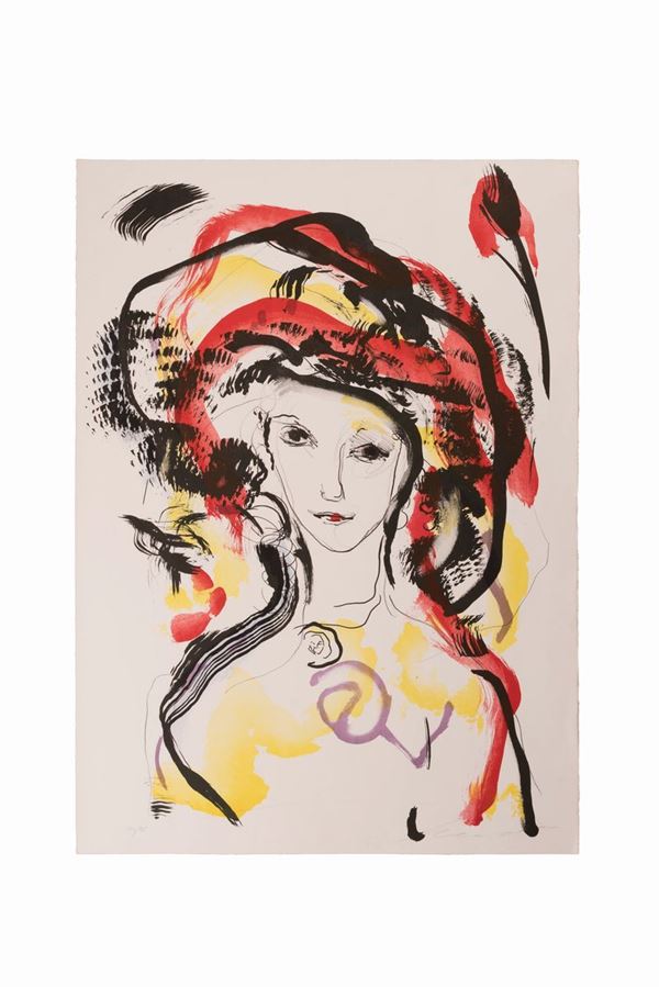 Ernesto Treccani : Rosalba  - litografia - Auction Asta a tempo - Grafica - Gliubich Casa d'Aste