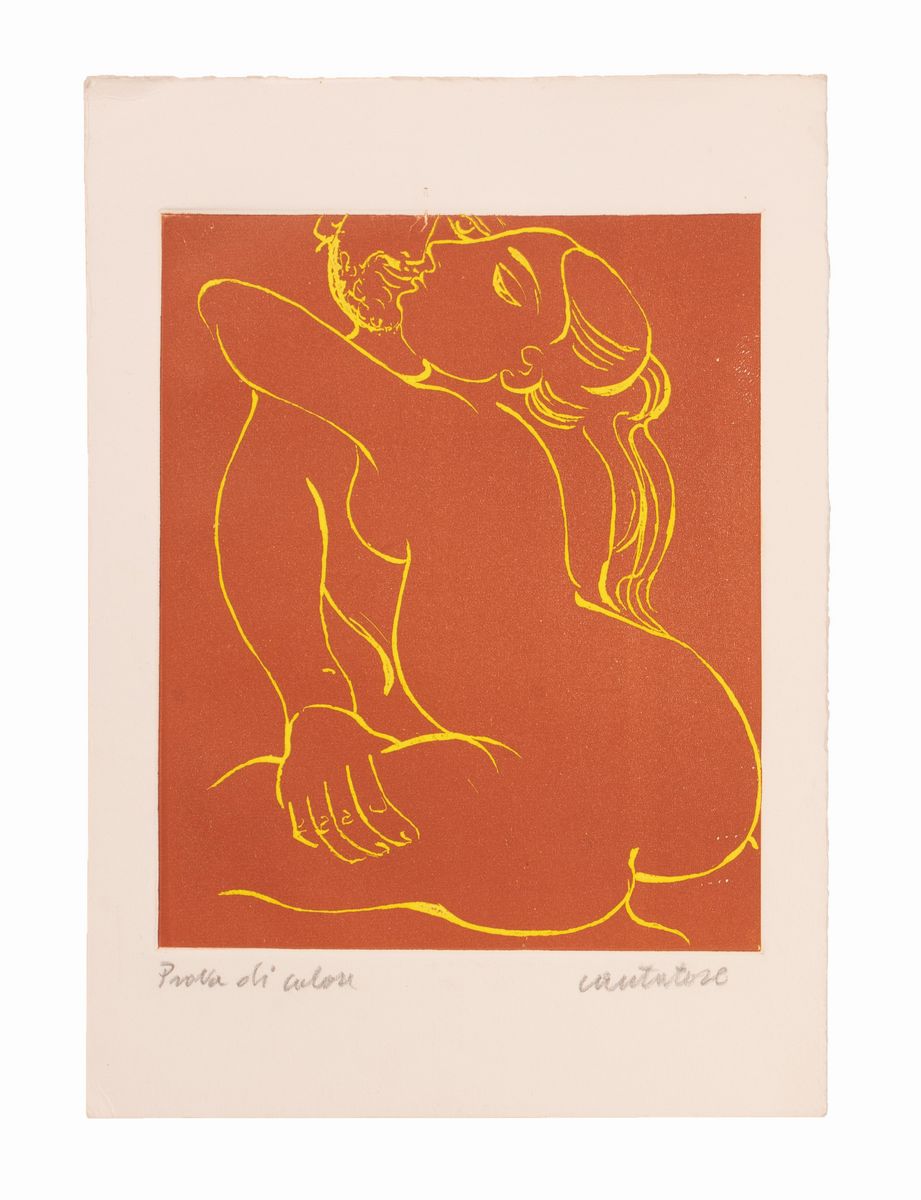 Domenico Cantatore - Lotto di 3 Serigrafie "amanti"