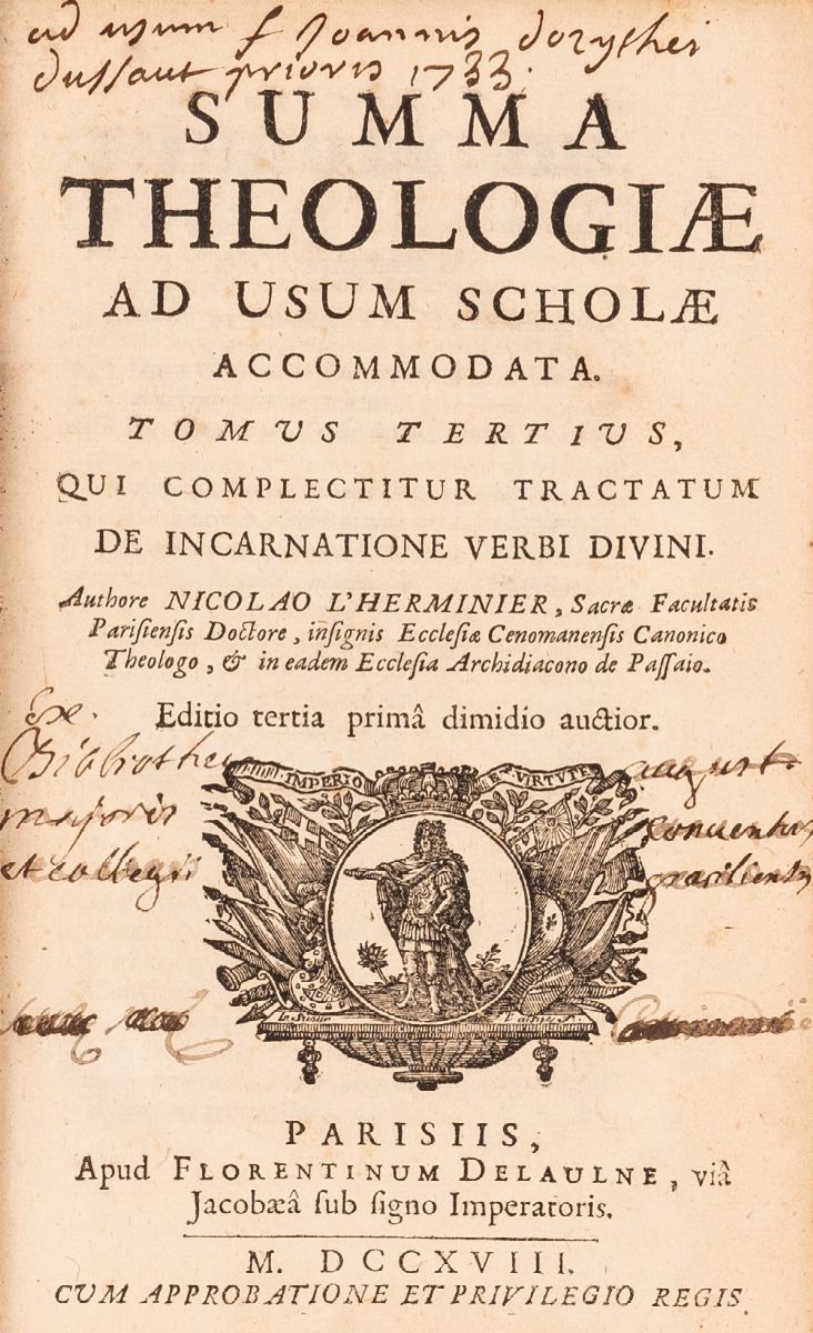 Nicolao L'herminier Summa Theologiae Ad Usum Scholae Accomodata