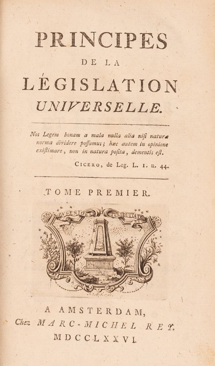 Principes De la Législation Universelle