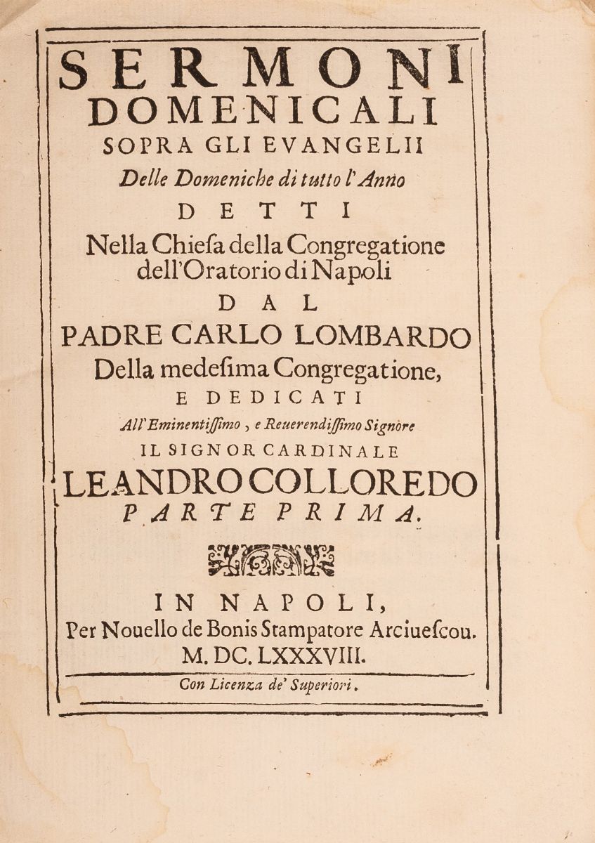 Sermoni Domenicali Sopra gli Evangeli Domeniche di Tutto L'anno Detti nella Chiesa della Congrega...