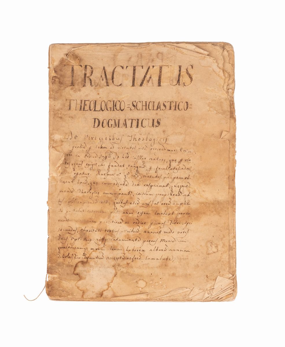Manoscritto Tractatus Theologico Scholastico Dogmaticus