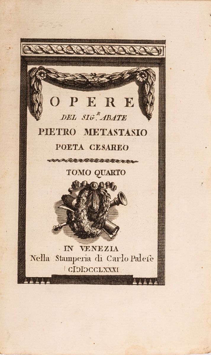 Opere del Sig. Abate Pietro Metastasio