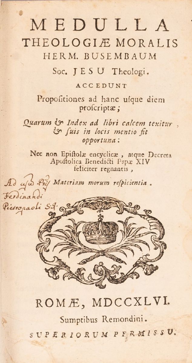 Medulla Theologicae Moralis Herm Busembaum