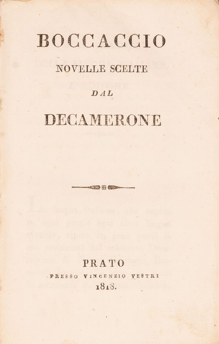 Boccaccio Novelle Scelte del Decamerone