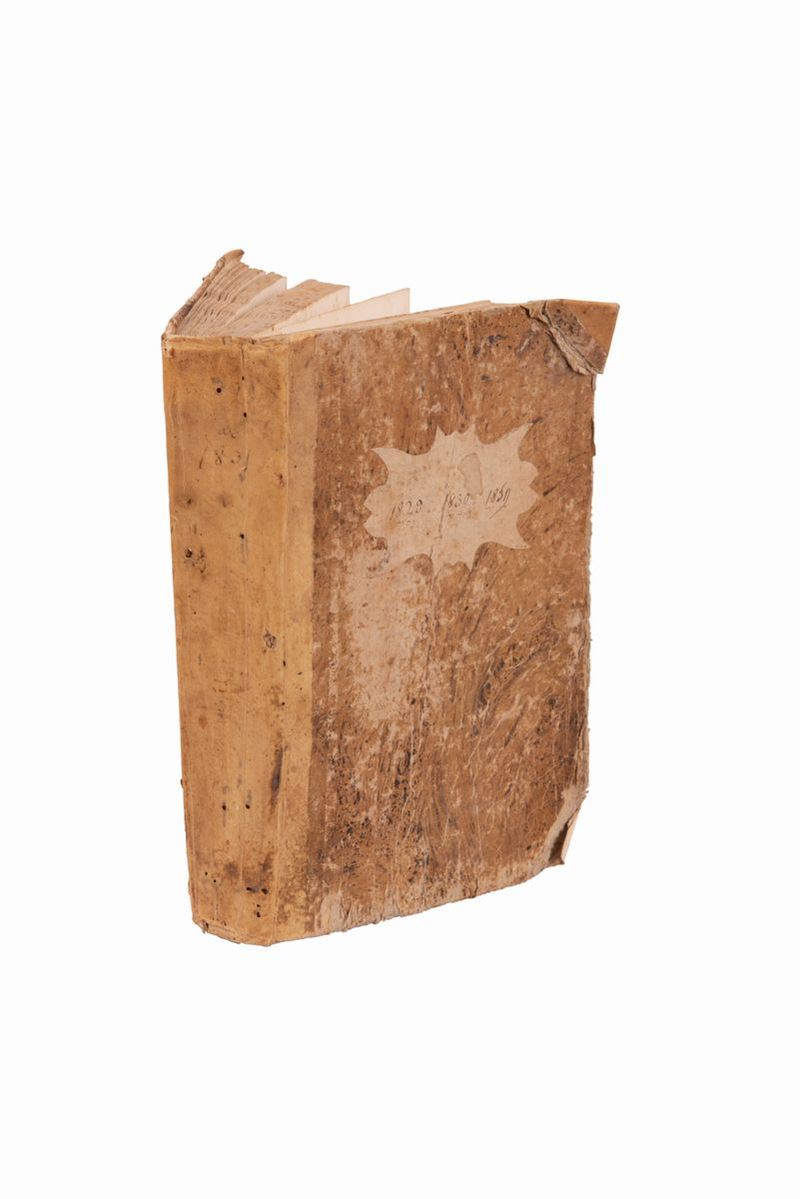 Manoscritto Dell'ottocento Ove Sono Riportati i Conti per L'affitto dei Prati, del Grano, Dell'or...