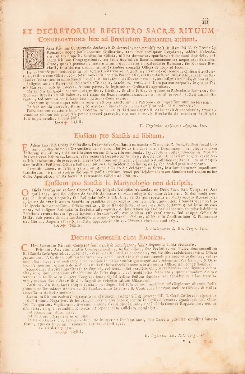 Breviarum Romanum Ex Decreto Sacrosancti Concilii Tridentini Restitutum