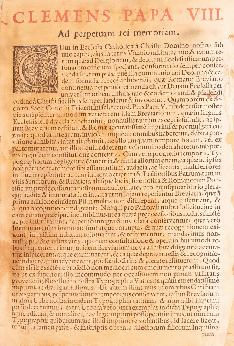 Breviarum Romanum Ex Decreto Sacrosancti Concilii Tridentini Restitutum