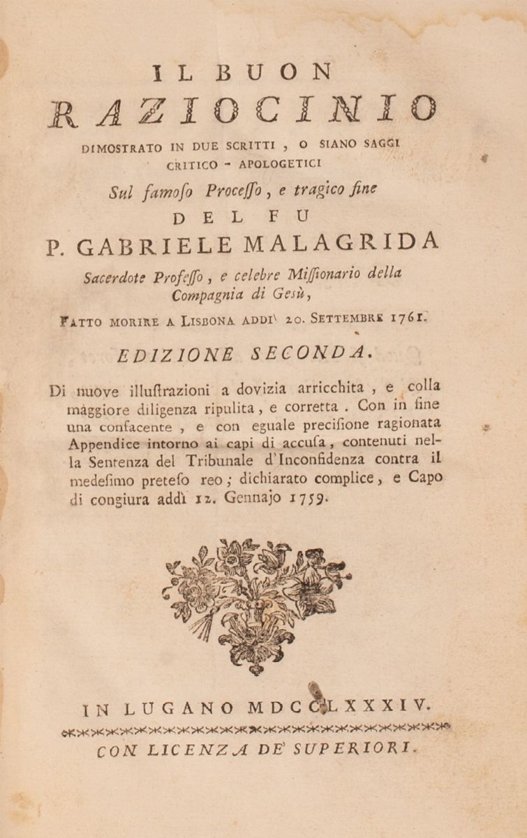 Il Buon Raziocinio Dimostrato in Due Scritti, o Siano Saggi Critico-apologetici sul Famoso Proces...