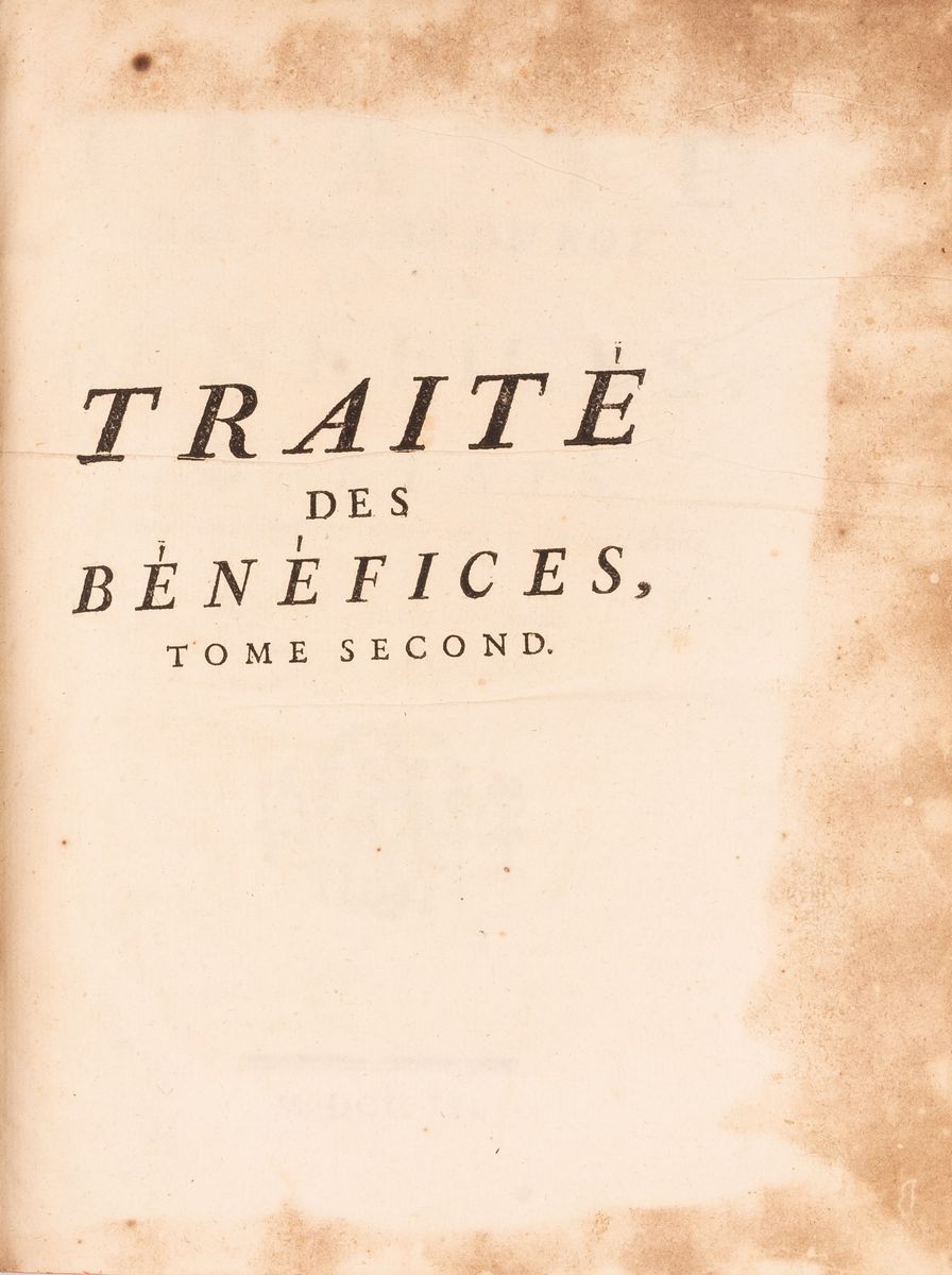 Traitè Des Droits Du Roy Sur Les Benefices De Ses Etats. Tome Second, 1752
