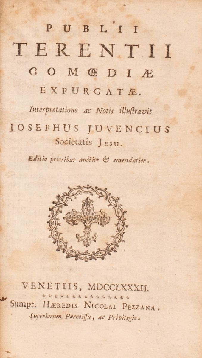 Publii Terentii Comediae Expurgatae Interpretatione Ac Notis Illustravit Josephu Juvencius Societ...