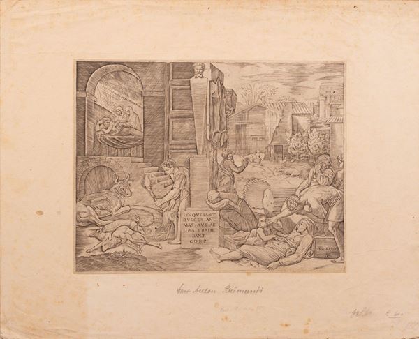 Marcantonio Raimondi - LA PESTE DI FRIGIA DETTO IL MORBETTO