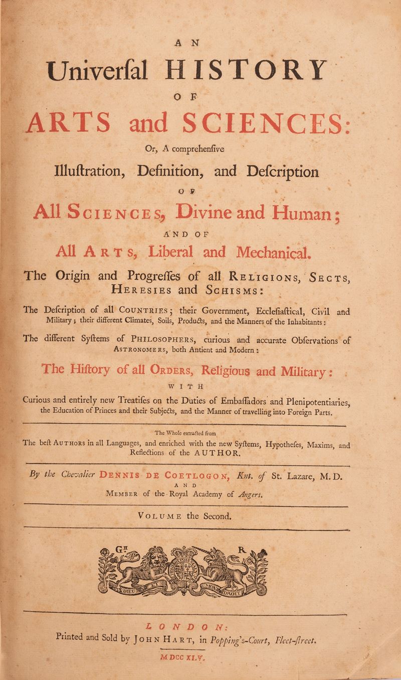 An Universal History Of Arts And Sciences
