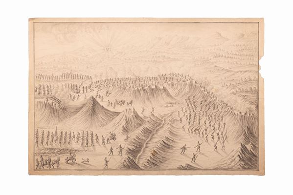 Disegno della battaglia dell'Assietta  - Auction Libri Antichi, Incisioni e Disegni - Gliubich Casa d'Aste