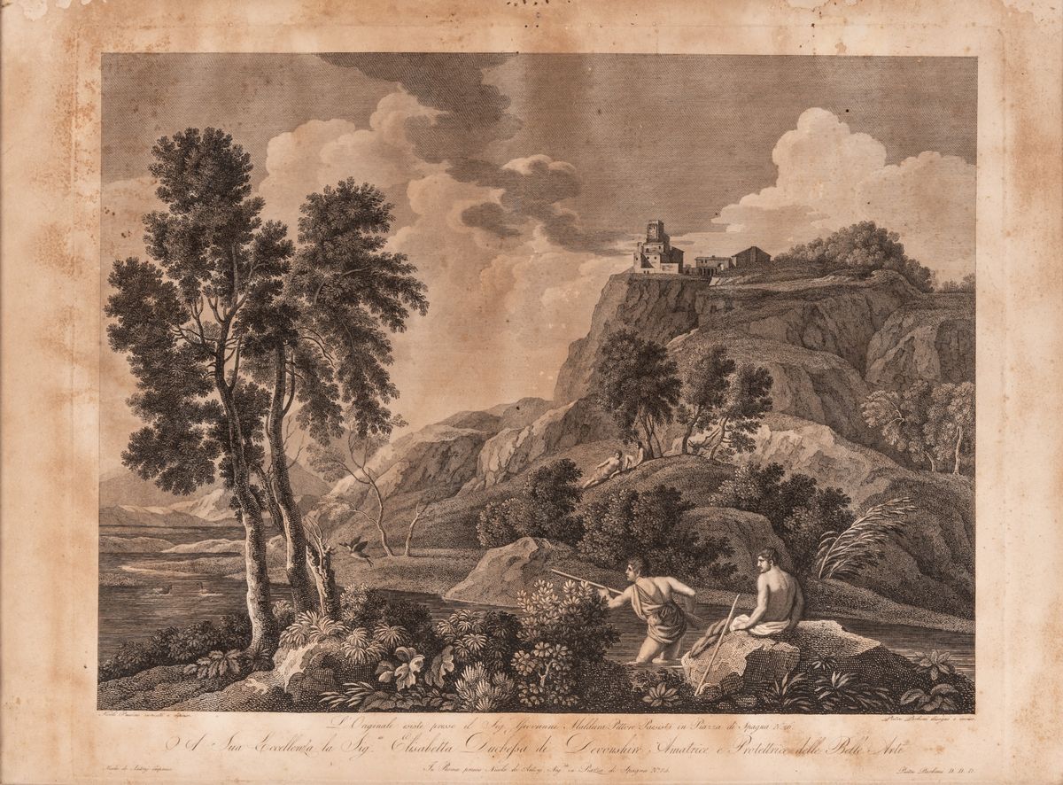 Pietro Parboni - Lotto di 4 Incisioni da Disegno di Claude Lorrain