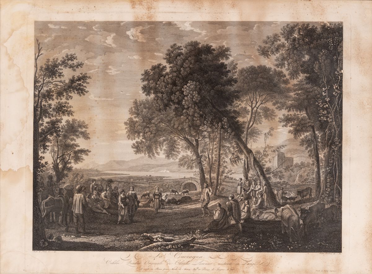 Pietro Parboni - Lotto di 4 Incisioni da Disegno di Claude Lorrain