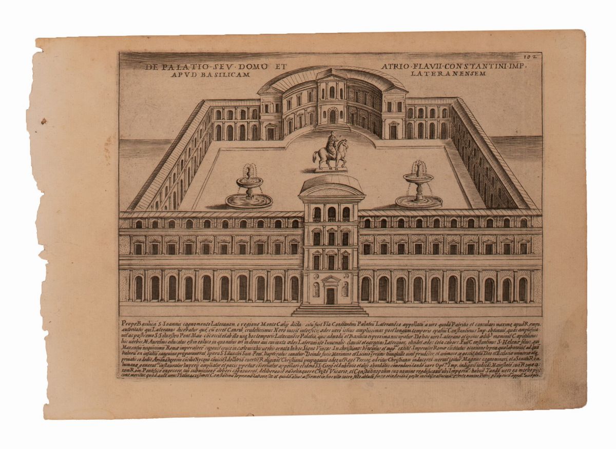 Giacomo Lauro - Lotto di 3 Incisioni Antica Roma: