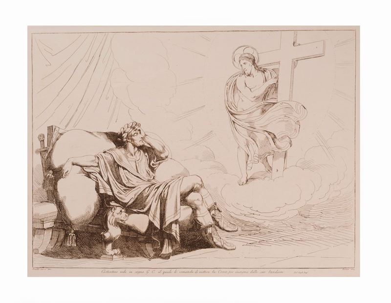 Costantino Vede in Sogno Gesù Cristo il Quale le Comanda di Mettere la Croce per Insegna delle Su...