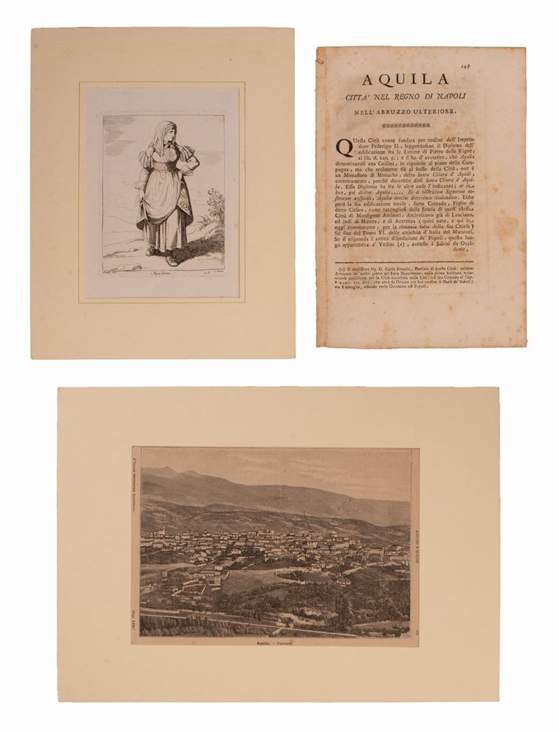Lotto L'aquila ( Storia, Costumi e Vedute)