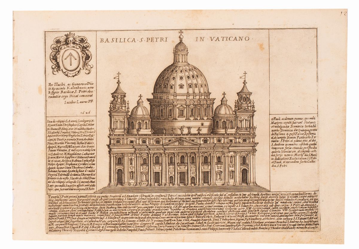Lotto di Tre Incisioni del 1600 su Roma