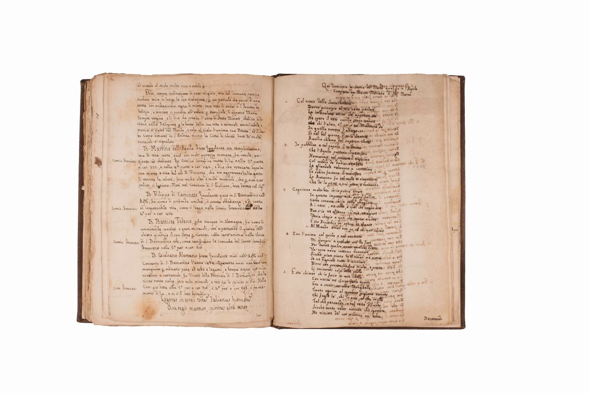 Manoscritto Cronache Aquilane