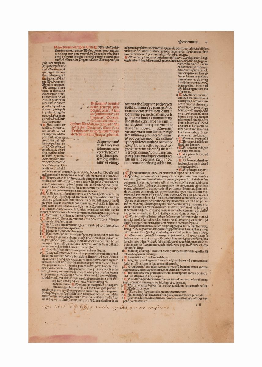 Incunabolo Corpus Iuris Civilis