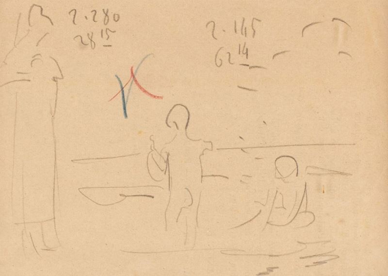 Francesco Paolo Michetti - Tre Figure sulla Spiaggia