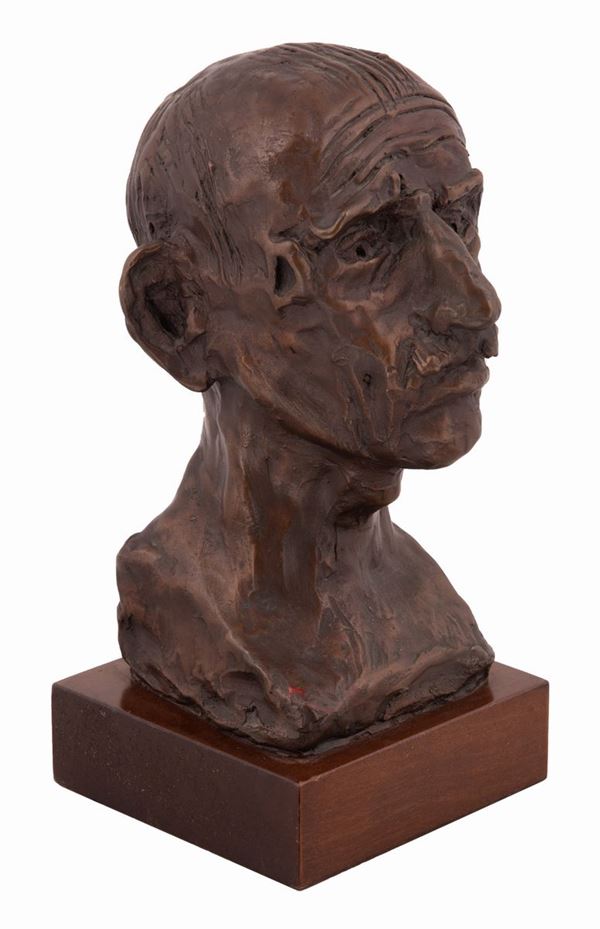 Antonio Ligabue : Autoritratto - Scultura in bronzo - Asta Asta di Arte  Moderna e Contemporanea - Gliubich Casa d'Aste
