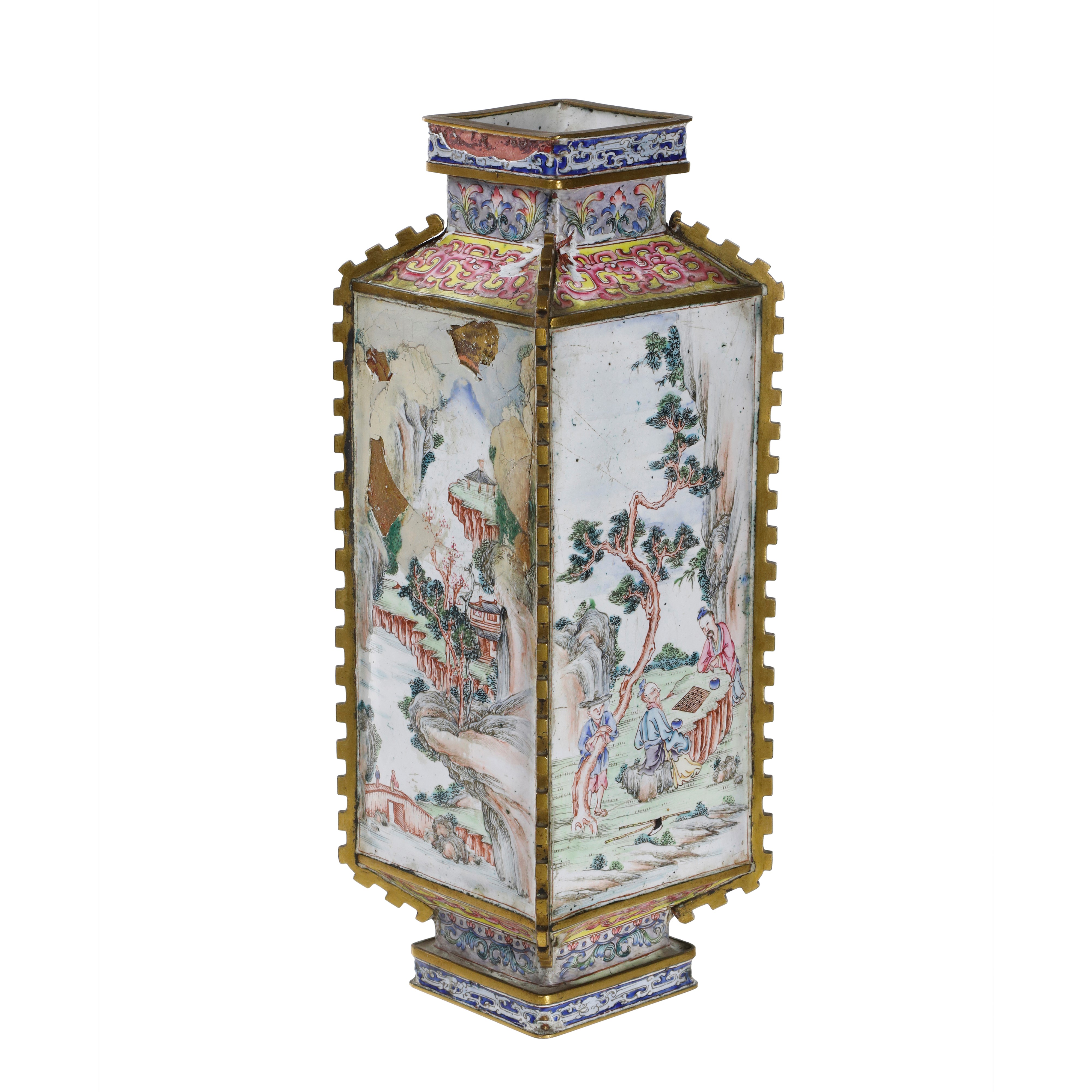 Vaso in bronzo smaltato, Cina, XIX secolo
