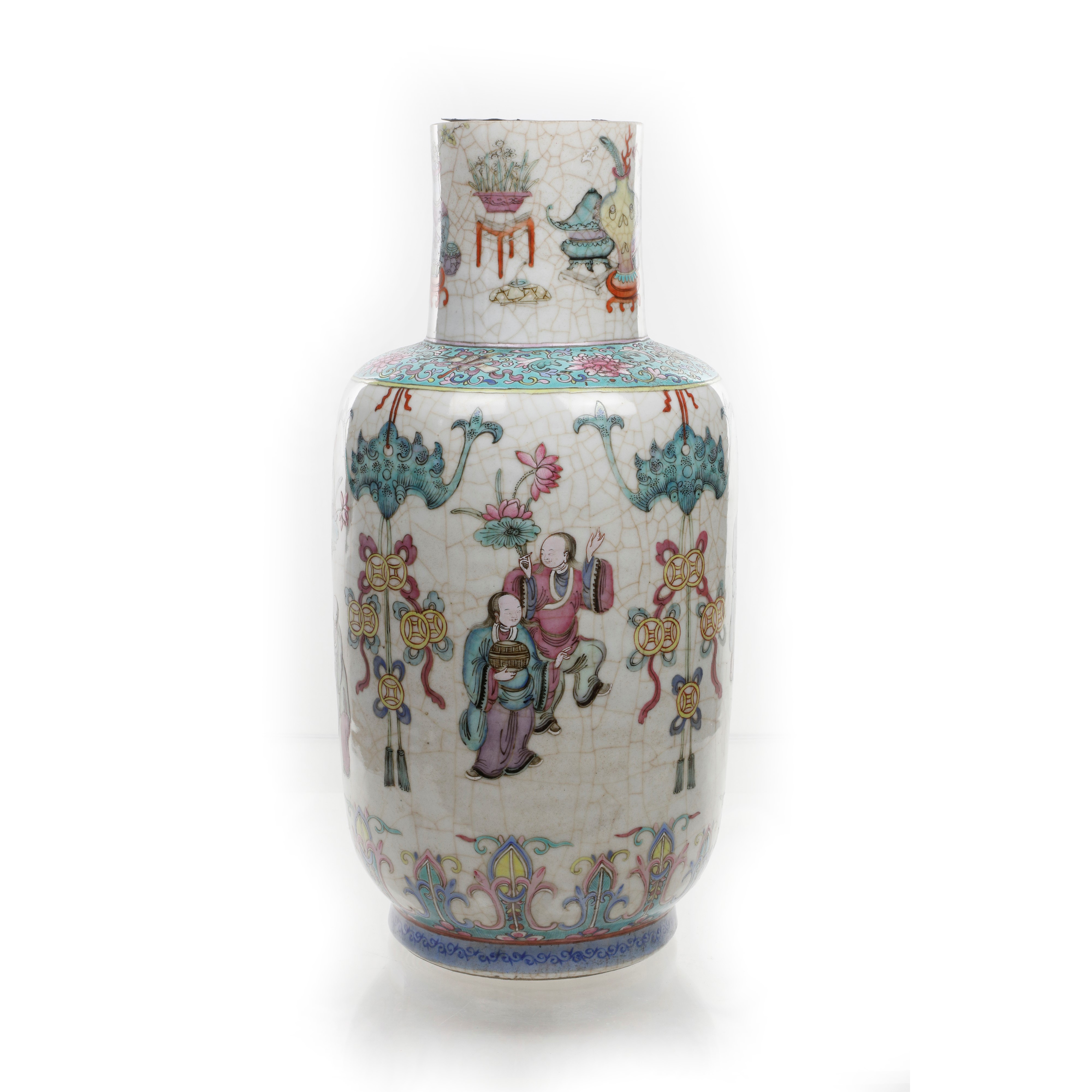 Vaso in ceramica, Porcellana Famille Rose, Cina, XIX secolo