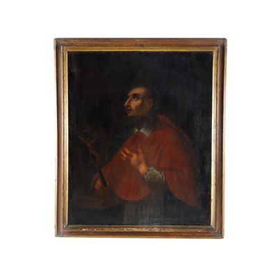 Autore sconosciuto, Ritratto di San Carlo Borromeo, olio su tela