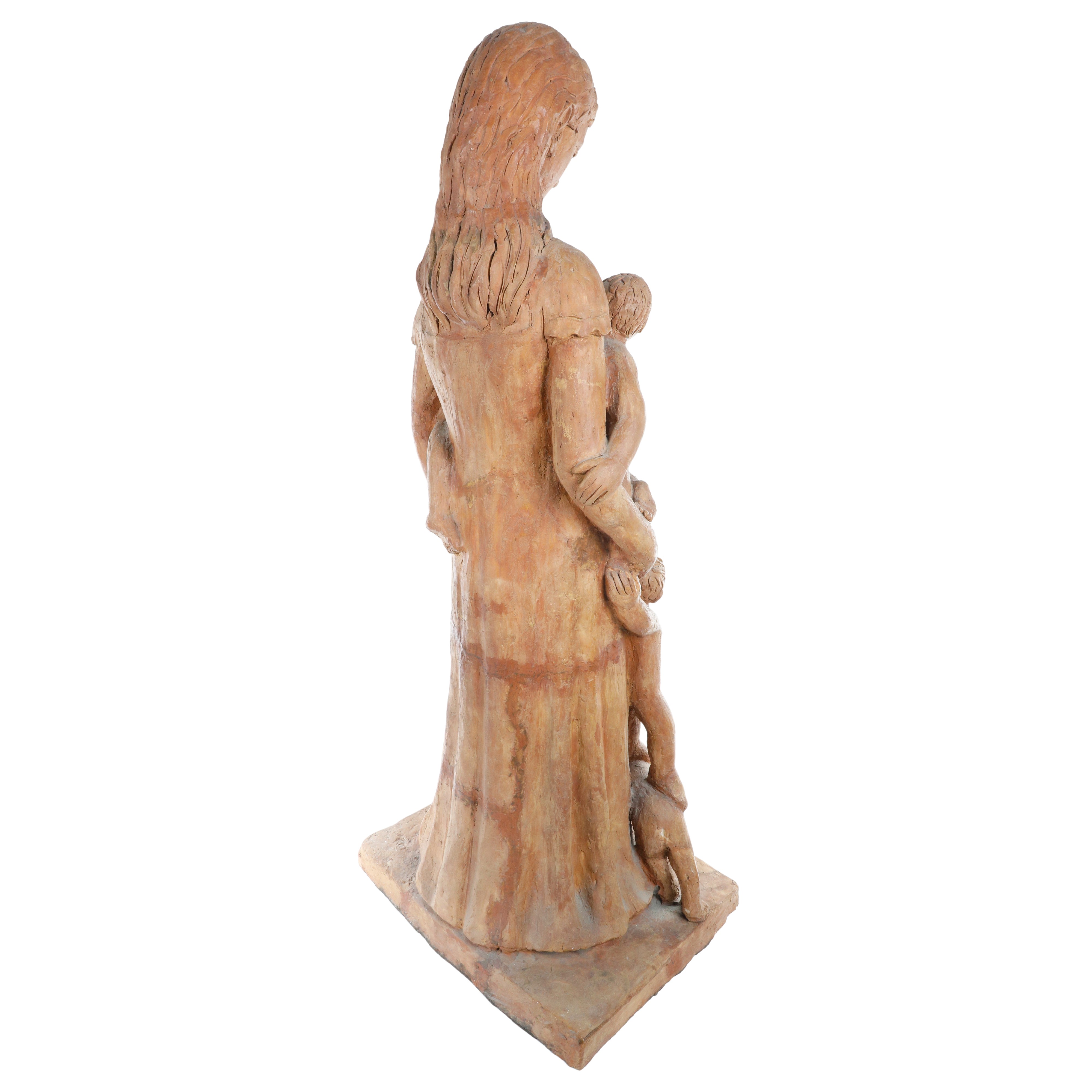 P.C. Lattanzi, Scultura in terracotta 'Maternità', 1979