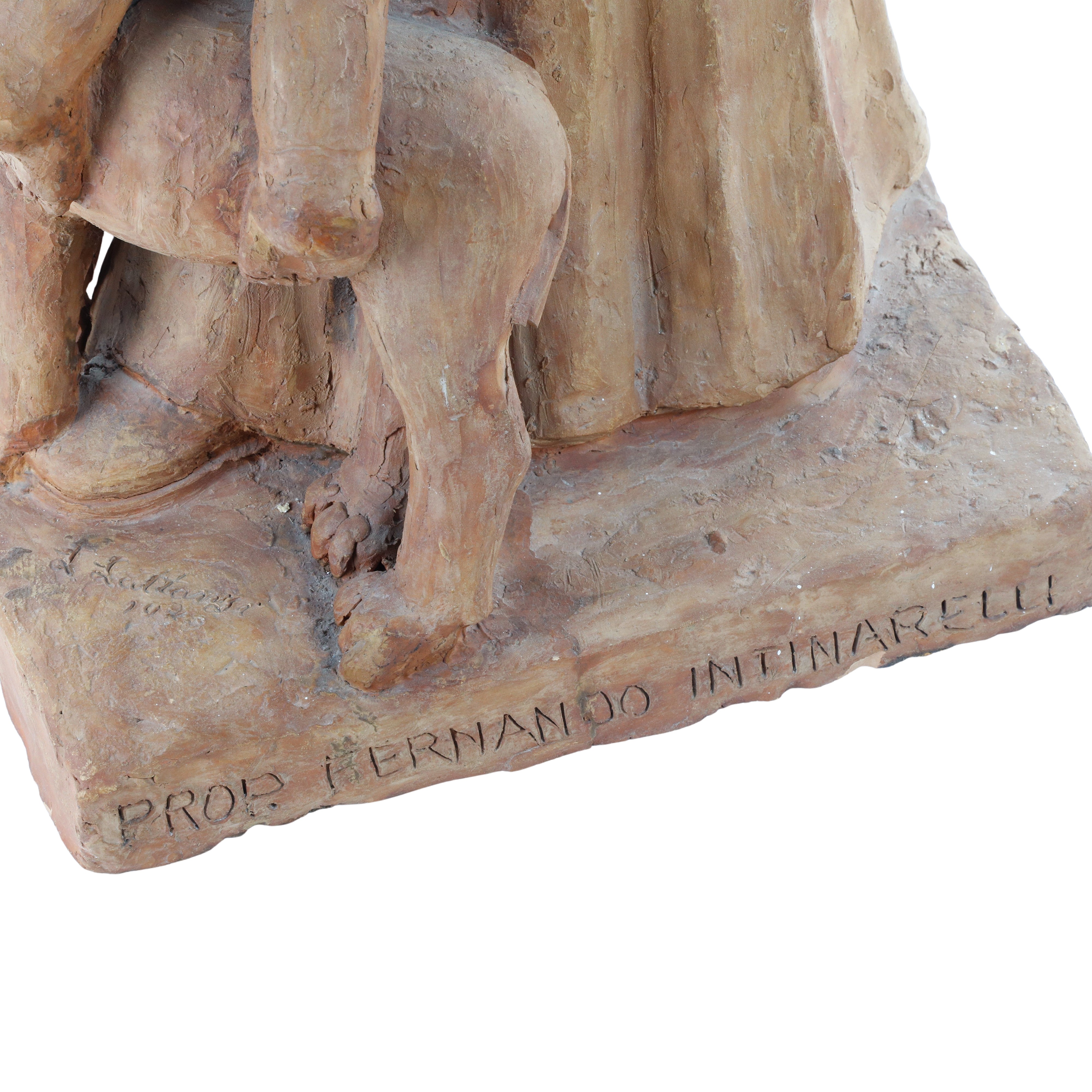 P.C. Lattanzi, Scultura in terracotta 'Maternità', 1979