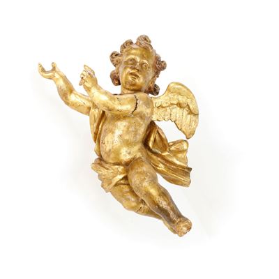 Putto dorato, scultura lignea del XVII secolo