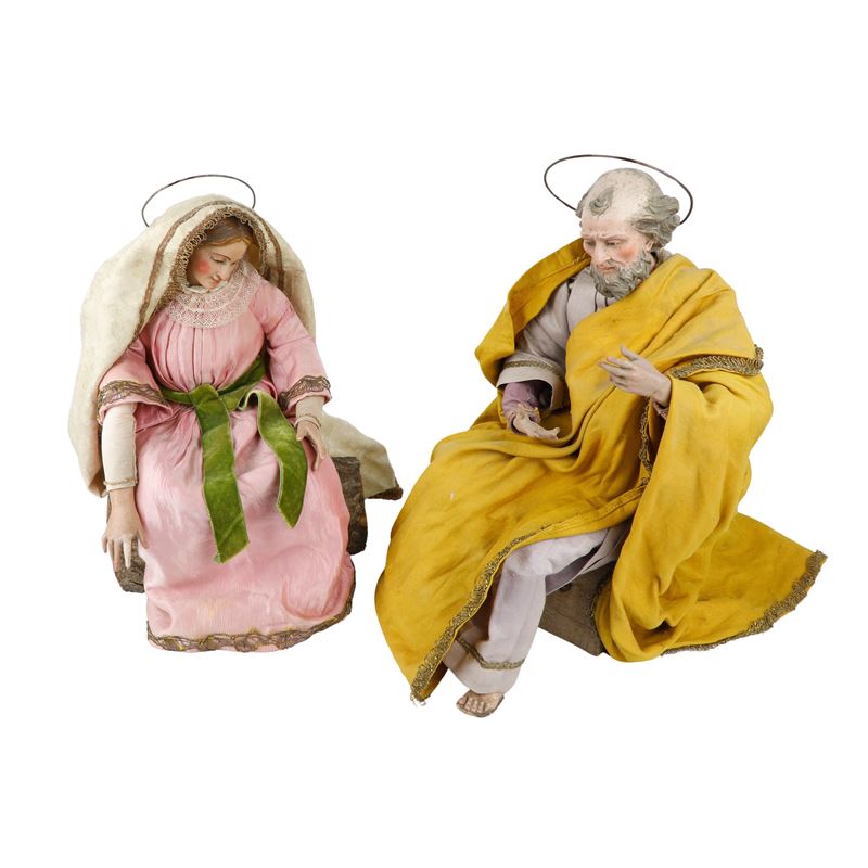 Scultore napoletano del XVIII secolo, La Vergine Maria e San Giuseppe