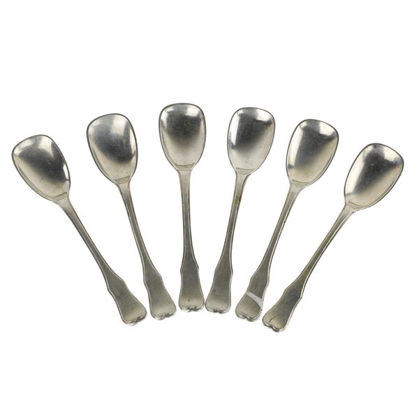 6 cucchiaini in argento