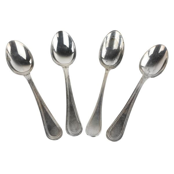 4 cucchiaini in Argento 800