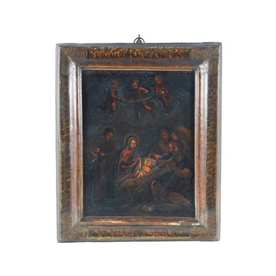 Natività, olio su tela, Marche, Fine XVII secolo