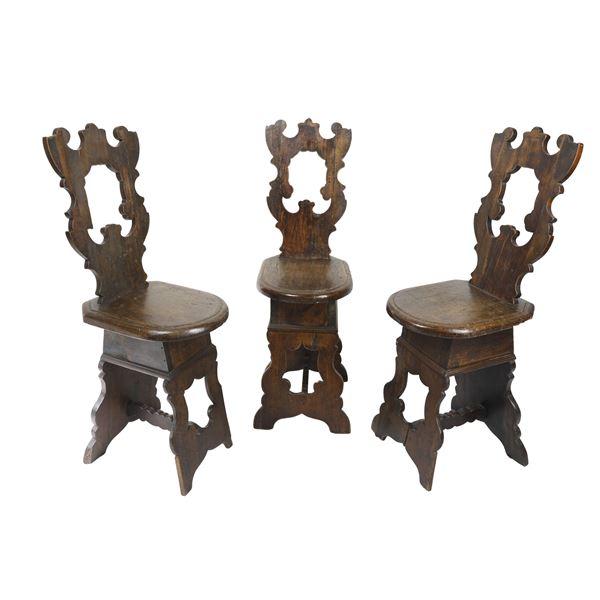 3 sgabelli, XVIII Secolo