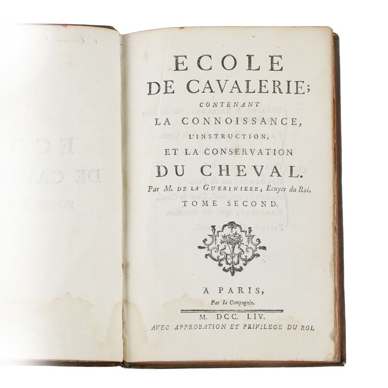Ecole de cavalerie: contenant la connoissance, l’instruction, et la cemservation du cheval (Vol 1...