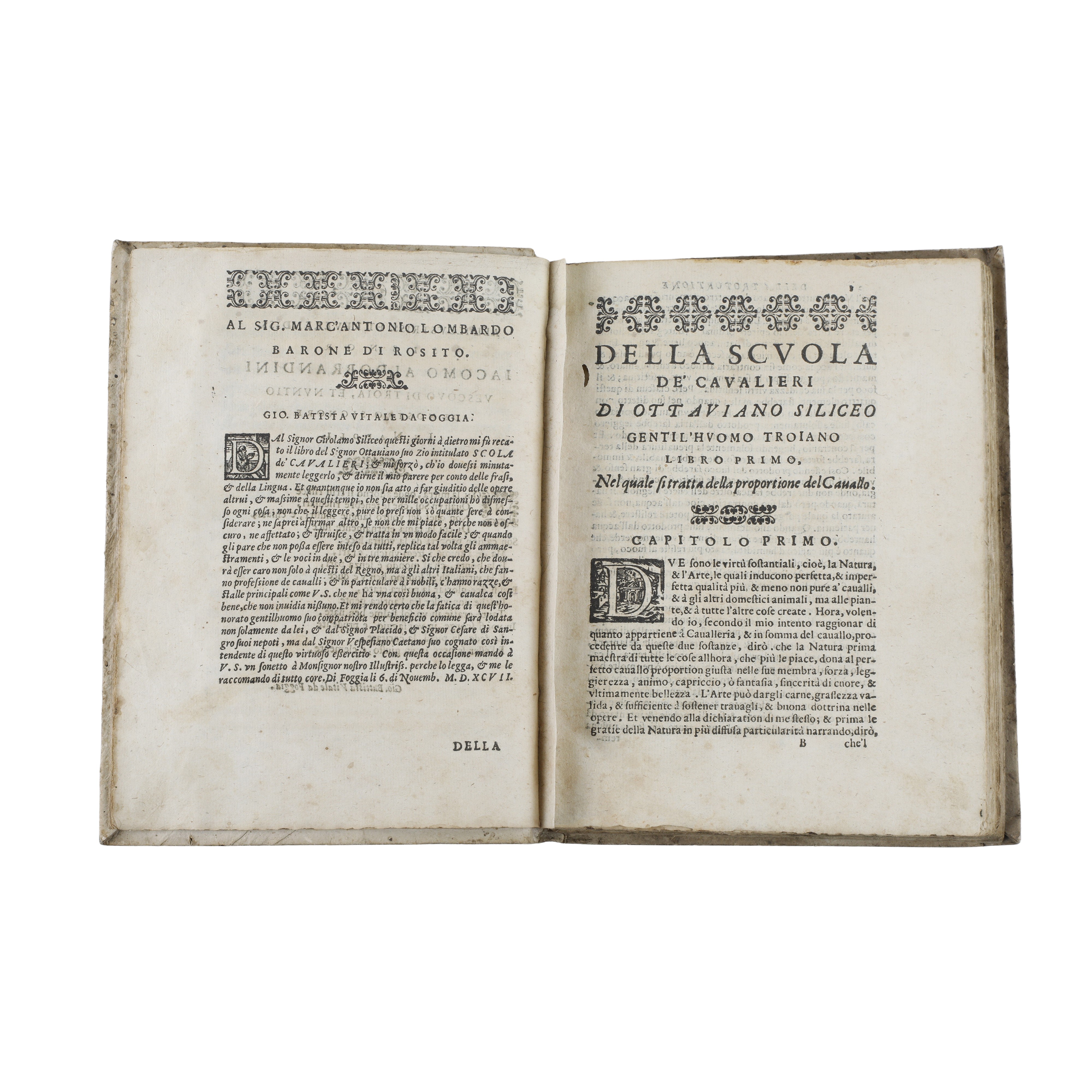 Scuola De’ Cavalieri di Ottaviano Siliceo Gentilhuomo Troiano