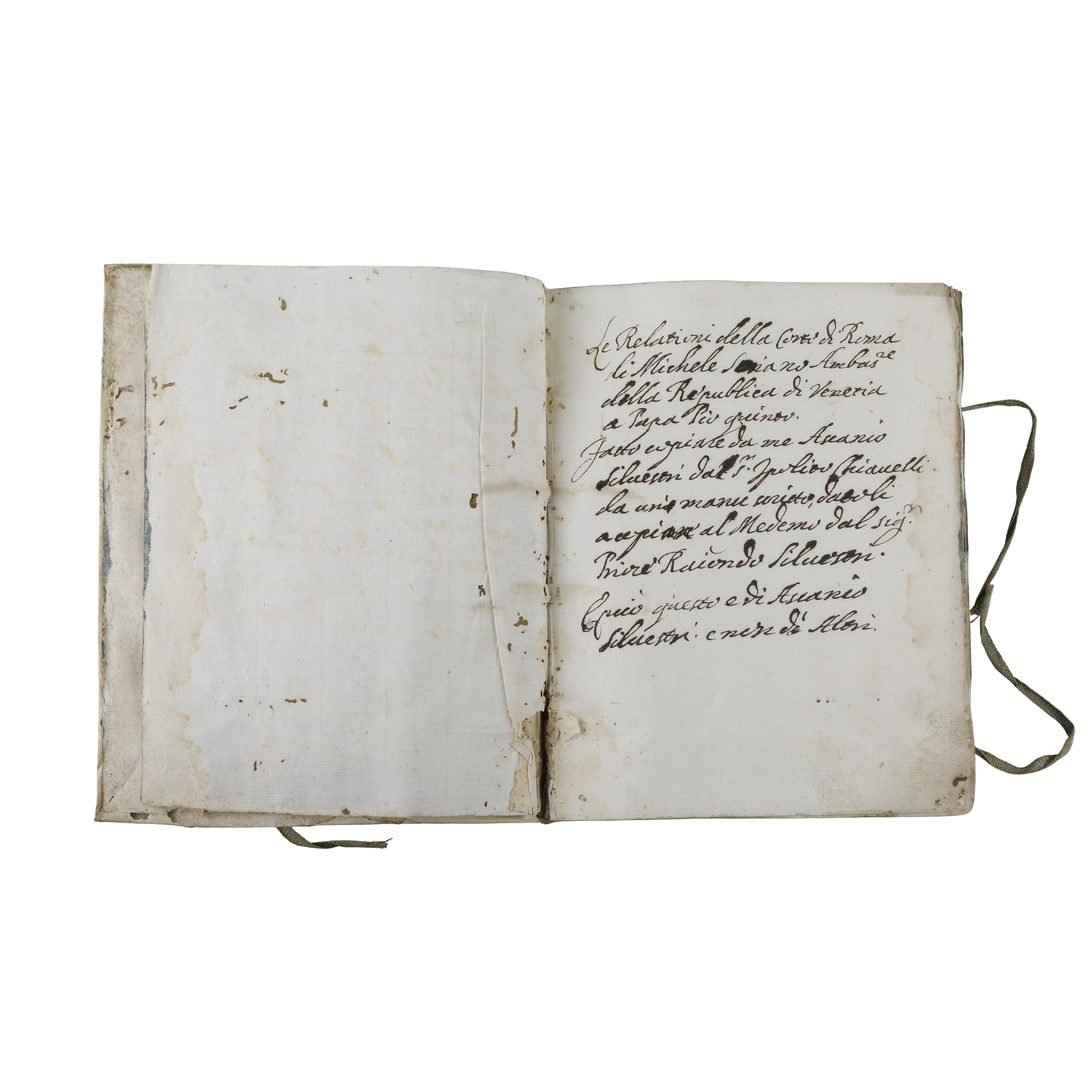 Relazioni della Corte di Roma - Manoscritto Miscellaneo