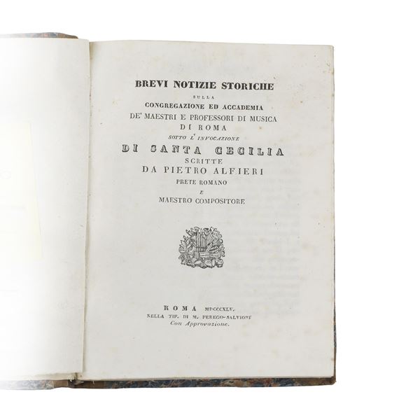 Brevi Notizie Storiche sulla Congregazione ed Accademia di Santa Cecilia