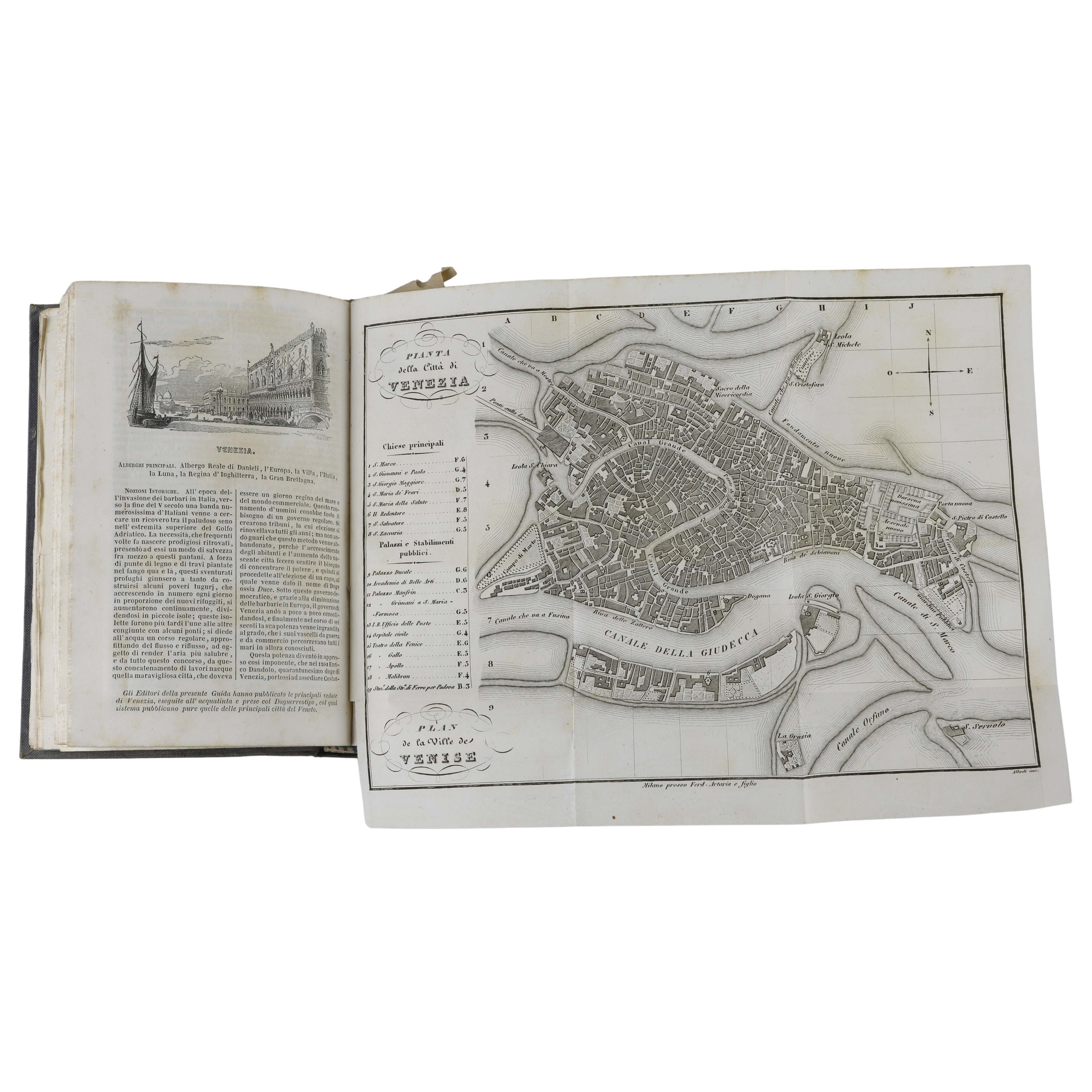Nuovissima Guida del Viaggiatore in Italia, Guida Storica dell'Italia - Edizione Artaria (1852)